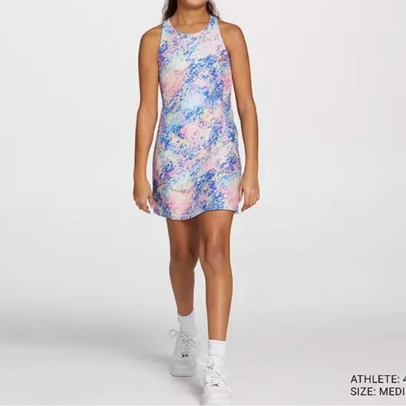 DSG Girls Fashion Dress XL Athletic Multi Pastel Color A-Line Stretch School - Picture 3 of 13